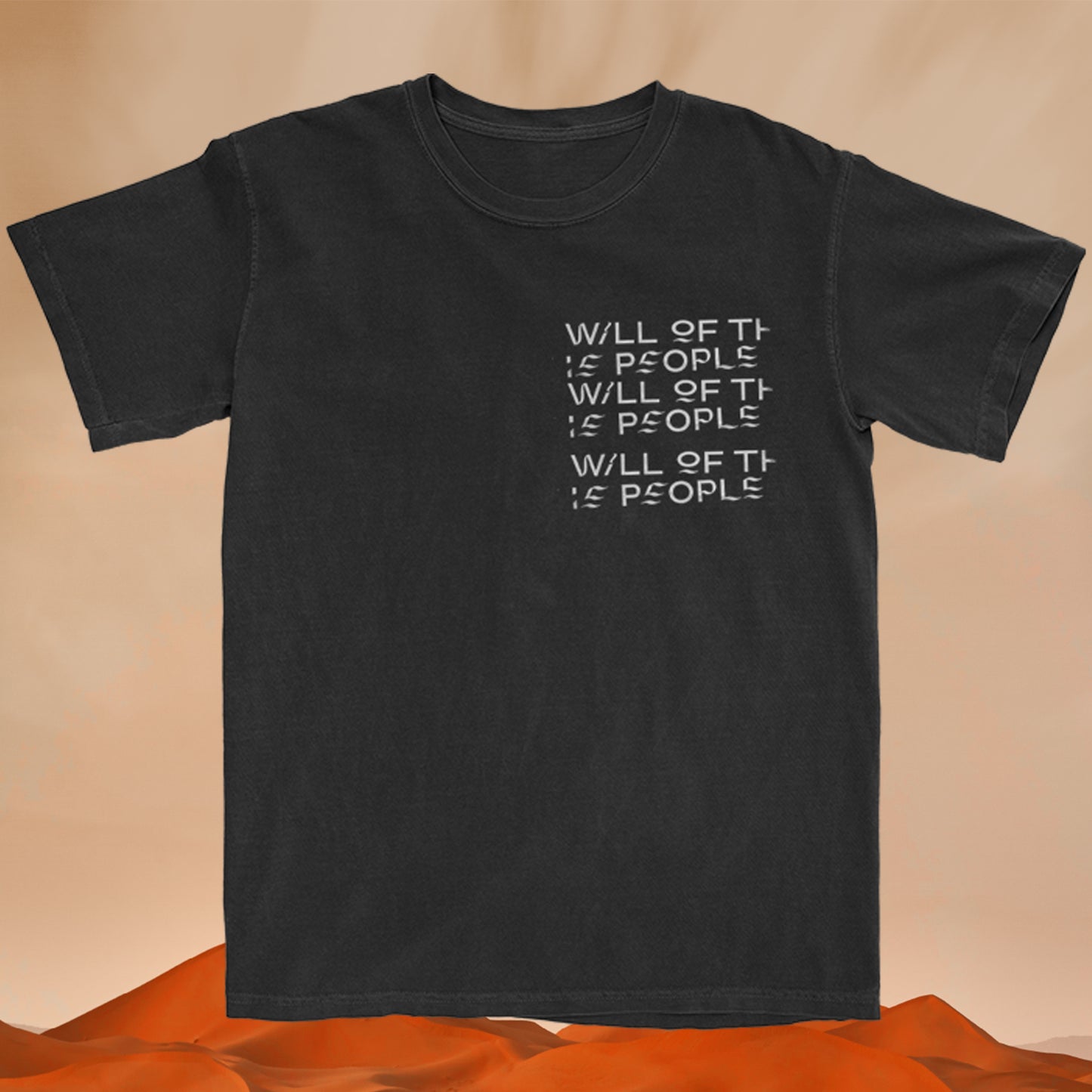 Will of the People Orange Stencil T-Shirt